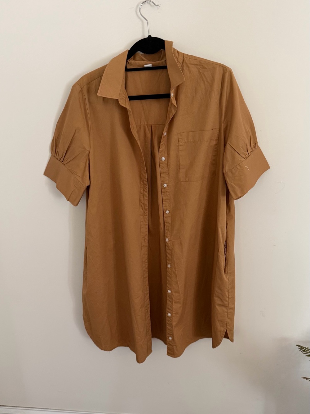 Woman’s Tan button down Dress by Old Navy L